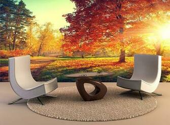 Amazon Wall Mural Wallpaper Fall Autumn Park Print