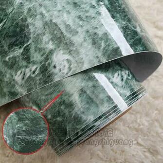 Stickers Wall Decor Deep Green Marble Waterproof Wallpaper Kitchen