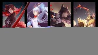 Wallpaper Rwby Ruby Weiss Blake Yang Rooster Teeth