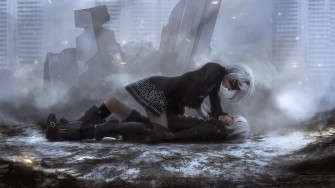 Nier Automata 2b And 9s Art Laptop Full HD 1080p 4k Wallpaper Image