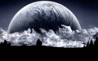 Galaxy Moon Wallpaper