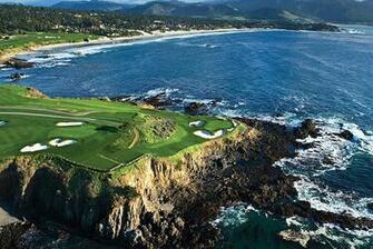 Beach Golf Course Wallpaper Pebble