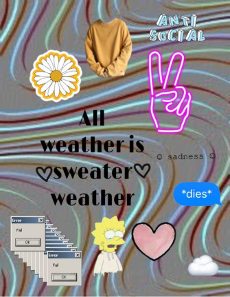 An Image Of A Poster With The Words All Weather And Other Things To Do Wallpaper