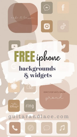 Aesthetic iPhone Background Widgets Guitar Lace