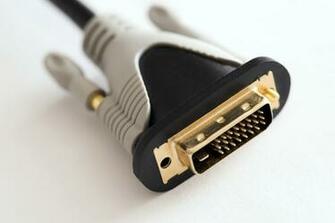 Image Of Dvi Connector Close Up Over White Background