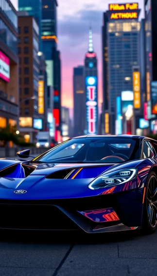Ford Gt Supercar Phone Wallpaper