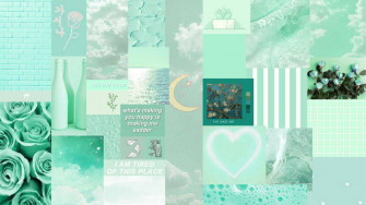 Pastel Green Aesthetic Laptop Wallpaper