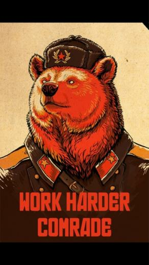 Work Harder Comrade iPhone Wallpaper