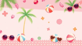 Pink Summer Preppy Wallpaper