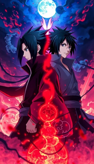 Itachi Sasuke Phone Wallpaper