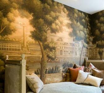 Lovely Grisaille Murals Wallpaper And Gray Home Decor