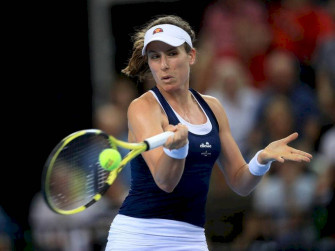 Johanna Konta Racket Over Shoulder Wallpaper
