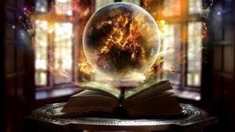 Wallpaper Book Sphere Magic Sorcery