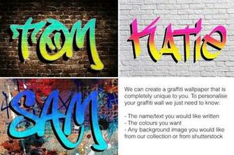 Graffiti Name Custom Printed Wallpaper Wall Mural