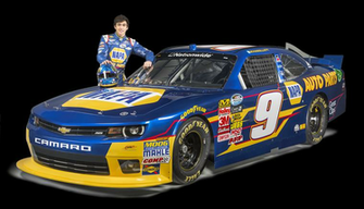 Chase Elliott With Car Click To Enlarge