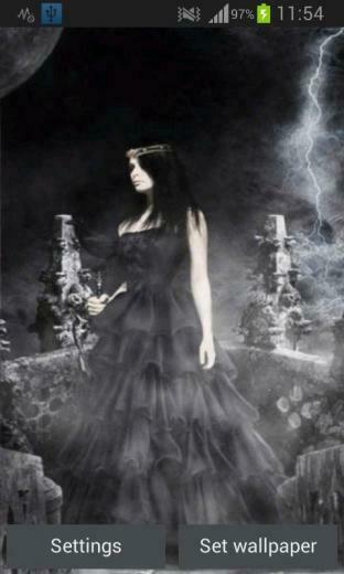 Gothic Girl Live Wallpaper
