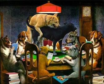 Dogs Playing Poker Wallpaper
