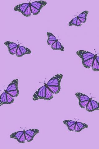 Purple Aesthetic Butterfly Wallpaper