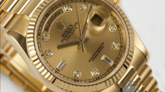Gold Rolex Oyster Perpetual Day Date Watch HD Wallpaper