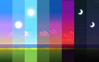 Slices Of A Day In Bit Wallpaper Vector