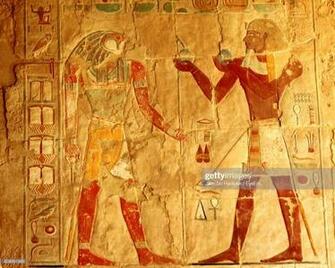 Carvings On Temple Of Hatshepsut Wall Civilizations Egyptian