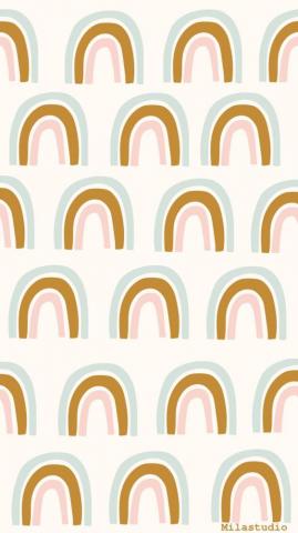 Boho Arch Wallpaper Phone Rainbow
