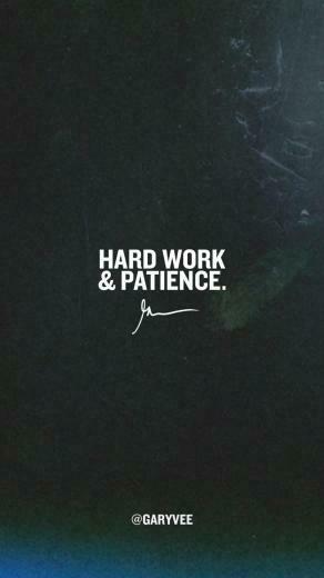 Hard Work Patience Garyvee Wallpaper