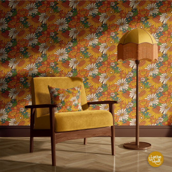 1970s Floral Wallpaper