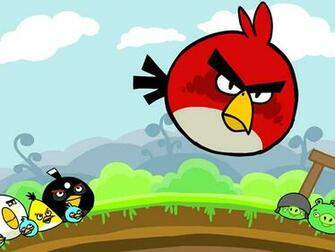 The Big Red Bird Rises Through Air As Other Characters Watch