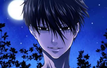Wallpaper Night Smile The Moon Guy Yuuki Anzai Line Of