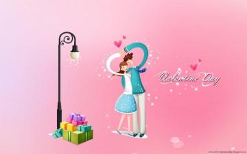 Cute Cartoon Couple Love HD Wallpaper For