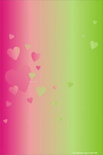 Background Theme Hearts Pink Green My Celebration Shop