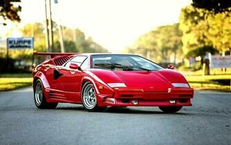 Lamborghini Countach Red Car Wallpaper HD