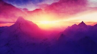 Mountain Sunrise Wallpaper Nature
