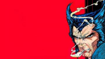Smoking Comics Wolverine Red Background Wallpaper