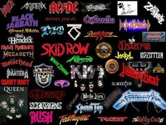 Classic Rock Band Logo Collage