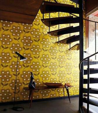 Wallpaper Ostara Honey Yellow Cream Grey Brown Sand