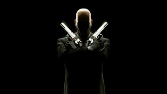 Black Background Killer Pc Games Silverballers Wallpaper