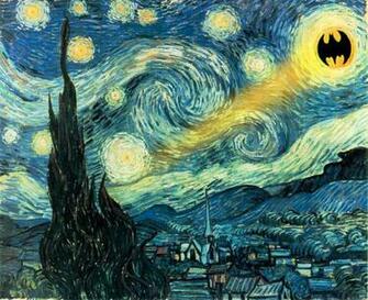 Starry Night With Batman By Blackman06