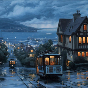 Bus Rain iPad Air Wallpaper