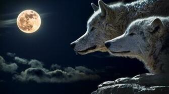 Wolves And Full Moon UHD Wallpaper Ultra High Definition