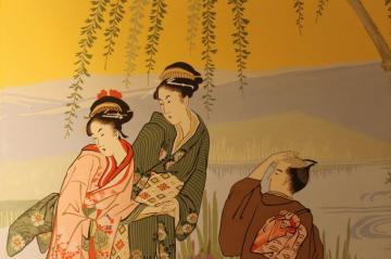 Zuber Art Nouveau French Scenic Wallpaper Panels The Japanese