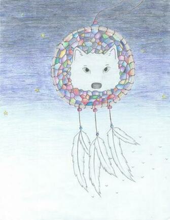 Wolf Dream Catcher By Creativelifeinthego