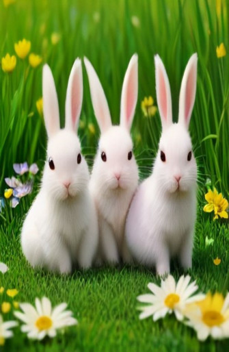 Cute Bunnies Wallpaper