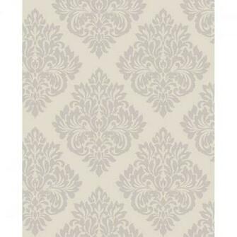 Home Diy Wallpaper Fine Decor Sparkle Putty Silver Damask