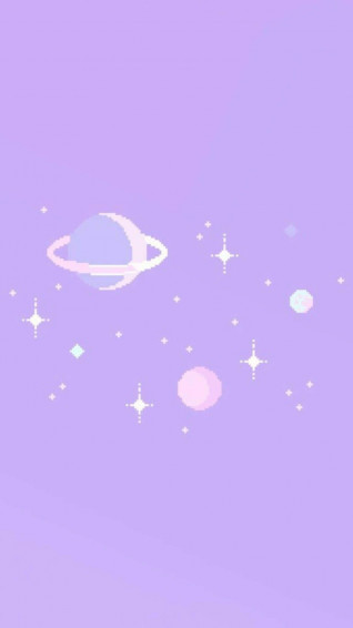 Minimalist Pixel Art Purple Pastel iPhone Wallpaper