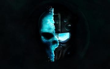 Wallpaper Black Digital Art Eyes Gas Masks Minimalism Blue