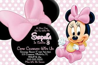 Baby Minnie Mouse Invitations Shower Best Cartoon Wallpaper