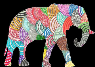 Elephant Cute Transparent Art Boho Beach Beachy