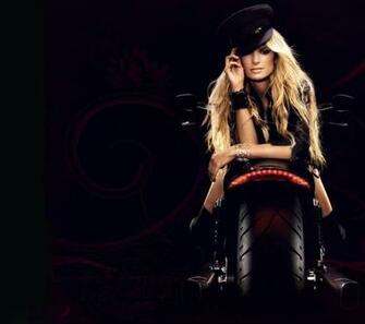 Marisa Miller On Harley Davidson Women Wallpaper